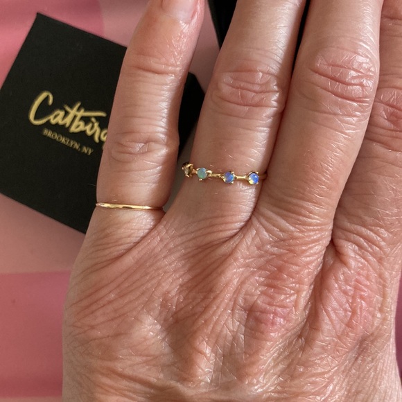 Offers Considered 🩵 Catbird WWake Four Step Opal and Diamond Ring - Picture 4 of 7
